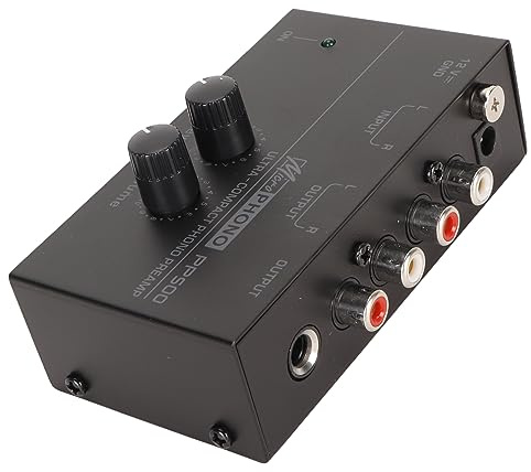 Phono-Plattenspieler-Vorverstärker, Kompakt und Langlebig mit Unabhängiger Lautstärkeregelung, Wandelt Phono-Signale in Line-Pegel um und Liefert RIAA-entzerrten Premium-Sound