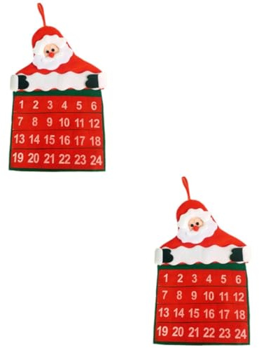 Zerodeko 2pcs Jigsaw Advent Calendar Santa Claus Countdown Christmas Countdown Decorations