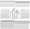 Gifcomda juego de cubiertos, juego de cubiertos acero inoxidable de 60 piezas para 12 personas, juego de cubiertos muy pulidos, cuchillos tenedores cucharas tenedores para tartas cucharillas, apto
