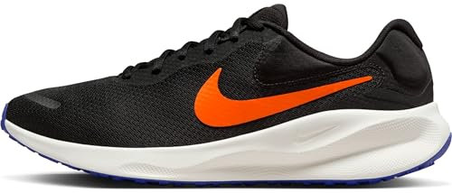 Nike Revolution 7, Zapatos Hombre, Negro/Hyper Crimson-Astronomy Blue-Sail, 42 EU