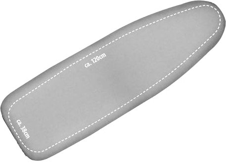 alpina BÜGELBRETTBEZUG 120x38cm Grau für Bügelbrett: ca. 110x30cm mit Polsterung Bügeltischbezug Bezug Bügeltisch 98