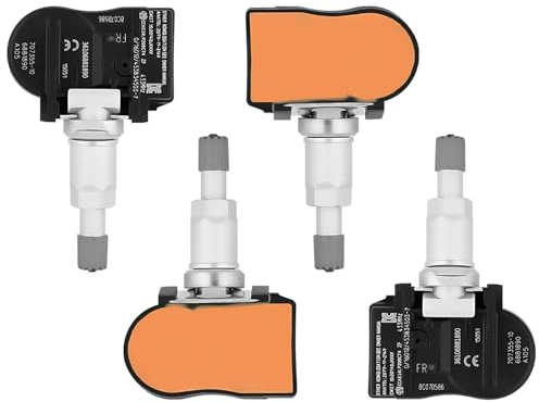 ISINEVER 4 tlg. TPMS Sensor RDKS Reifendrucksensor Reifendruckkontrollsystem 433 MHz Kompatibel mit BMW 1er 2er 3er 4er X1 X2 X5 X6 F20 F21 F22 F23 F87 F45 F30 F31# 36106856209, 36106881890