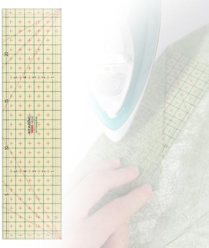 EFUTURETIME Bügellineal Hitzebeständig 25 × 6,5cm Heißbügellineal Metrisch | Heißes Lineal, Universal Hot Ironing Ruler, Spezialisiert auf Bügeln, Aufbügeln und Saum