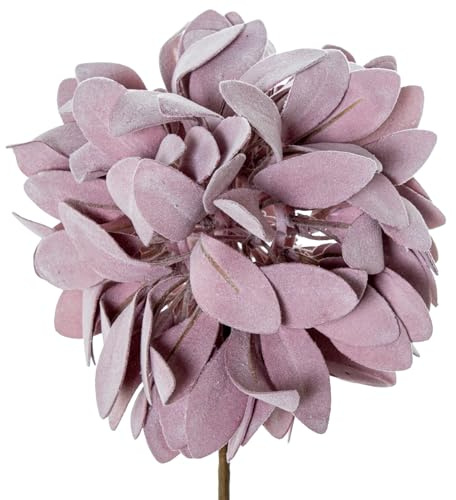 Set de 6 Flores Artificiales de Espuma eva, plastico y Papel Violeta 65cm