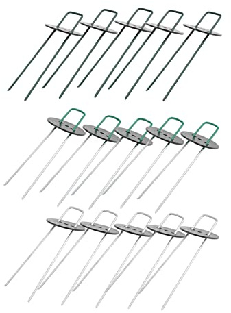 Abaodam Jeu De Piquets u Métalliques pour Jardin Ancrage De Gazon Artificiel avec Joints Et Pointes Biseautées