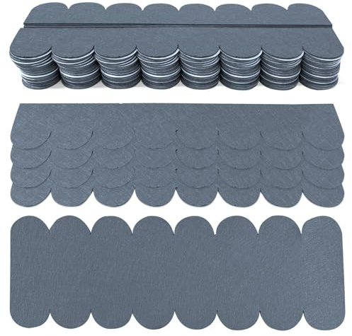 Lot de 32 mini bardeaux de toit en carton goudronné pour nichoir à oiseaux, clapier à insectes, abri de jardin, toit de boîte aux lettres, gris