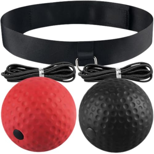 Vazcan® Reflexball Boxball – Boxset für Training zu Hause – Boxzubehör und Ausrüstung Reflex Ball Boxing – Geschenk Boxen Herren Damen – Boxball Kickboxen