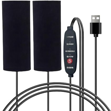 Puños Calefactables Para Motocicleta - Puños Calentadores De Manillar, Calentador Alimentado Por USB | Calentador De Agarre Portátil Ajustable | Empuñaduras Eléctricas Calientes Y Calientes Para Monta