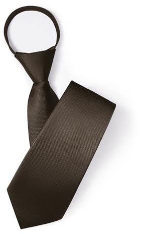 HISDERN krawatten für herren Vorgebundene Verstellbare Krawatten mit Reißverschluss Einfarbiger Klassische Formal Business Hochzeit Schule