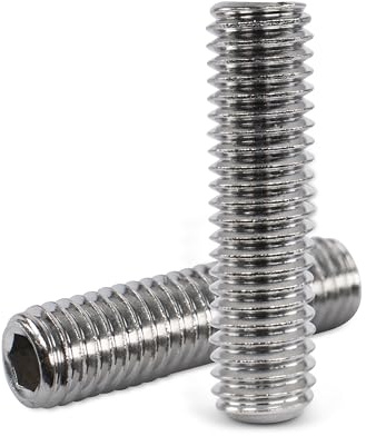 Topnorm24 (M8 x 35 Lot de 10 vis sans tête) avec bout conique en acier inoxydable M8 x 35 DIN 913 V2A, vis sans tête à six pans creux, sans tête, inoxydables