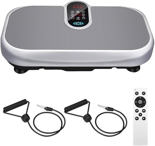 Placa vibratoria para fitness doméstico, con función de calefacción y conexión Bluetooth, niveles de vibración: 120 niveles, capacidad de carga de hasta 150 kg