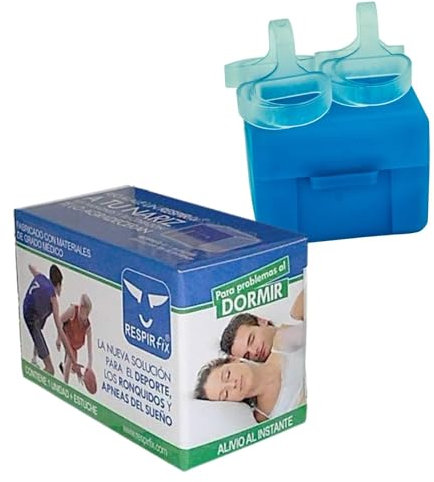 RESPIRFIX Dilatador Nasal Deportivo ANTIRONQUIDO 2 Unidades en 1 Caja Talla M sin Latex ni Silicona antialergico diseñado y Fabricado en España con CÓDIGO Nacional del Colegio DE FARMACEUTICOS