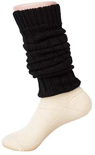 Hirsch Natur, Beinstulpen, 100% Wolle (kbT) (Schwarz)