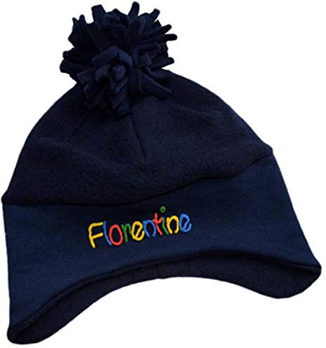 Norwegermütze Junge mit Namen Blau - Personalisierte Mütze für Kinder Winter - Kindermütze Babymütze Babyhaube Wintermütze mit Wunschbeschriftung