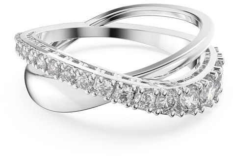 Swarovski Hyperbola Kollektion Ring, Weiß, Rhodiniert