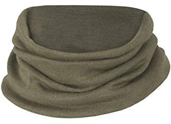 Engel Natur, Kinder Schlauchschal feinripp, 70% Wolle (kbT), 30% Seide (Olive)