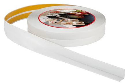 ProfiPVC Perfil Angular Suelo 18x18mm - 10 metros, Rodapié de acabado, ideal para cocina y baño, cinta autoadhesiva de PVC, rodapié flexible y blanda, Gris claro