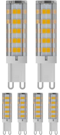 ledscom.de 6x G9 LED Leuchtmittel, warmweiß (2800 K), 4,1 W, 501lm