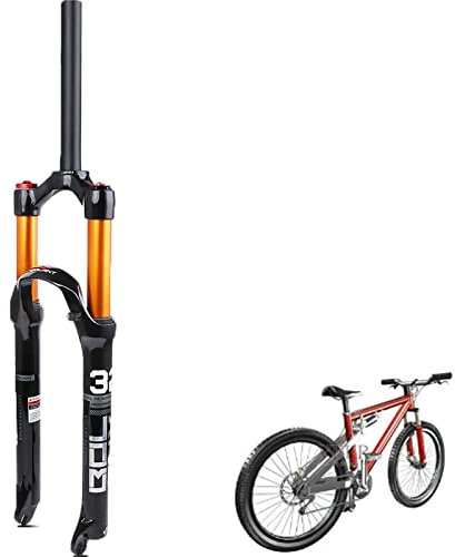 WZFANJIJ Fahrrad Vorderradgabel, Stoßdämpfer Luft Vorderradgabel Federgabel Mountainbike Gabel Drahtsteuerung Vorderradgabel,ManualLockOut-26inch