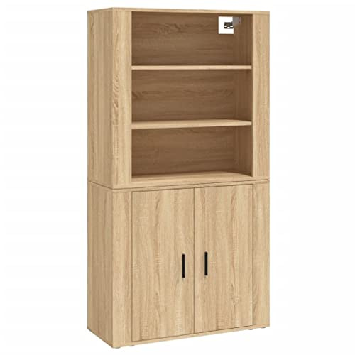 vidaXL Highboard Sonoma-Eiche Holzwerkstoff