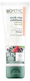Bio-Etyc, Organic Skincare, Scrub Viso Esfoliante, con Estratto di Ribes Nigrum, Esfolia e Rimuove le Impurità del viso, 75ml