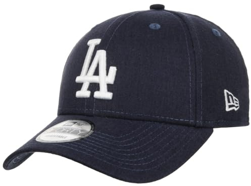 New Era 9Forty Linen LA Dodgers CapEra Women/Men/Strapback - MLB Cap Baseball Curved Brim Metal Buckle, with Peak, Snapback, Peak Spring-Summer Summer - One Size Navy