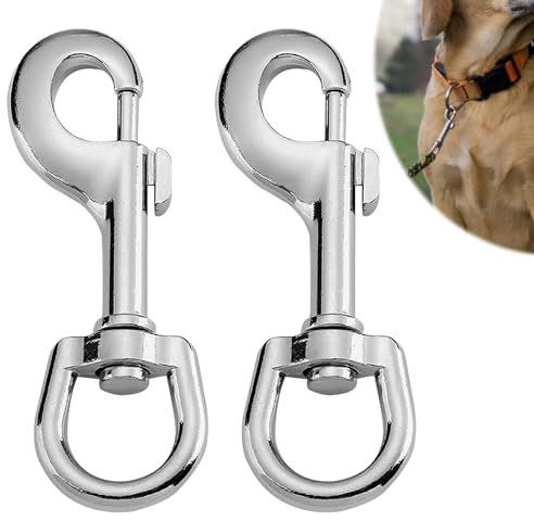 SRLWMYI Stabile Karabinerhaken mit Drehgelenk 2 Stück Edelstahl Können als Schlüsselanhänger und Karabiner Schlüsselanhänger oder für Hundeleinen Verwendet Werden
