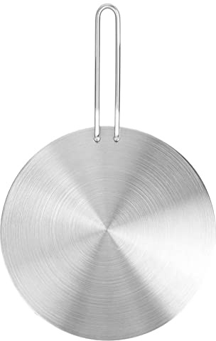 Placa Difusora de Calor Adaptador Acero Inoxidable para Cocina de Inducción con Asa