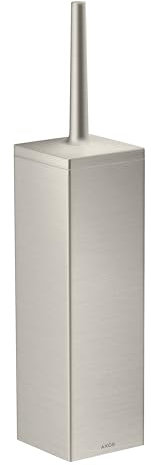 hansgrohe AXOR Universal Rectangular Toilettenbürstenhalter, Wandmontage, Metall, 42655800, Farbe: Edelstahl Optic