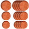 FEMONGY Platillos para Plantas, Plato Maceta - Set of 15 Rojo ladrillo Platos para Macetas with Assorted Diameters of 14cm, 16cm, and 18cm, Protección de Superficies para Plantas domésticas