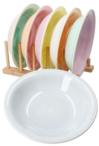 MamboCat Pastello Set di 6 piatti fondi I 450 ml I piatti colorati in gres porcellanato con colori pastello per 6 persone, piatti profondi per insalata, zuppa, cereali, pasta & Co.