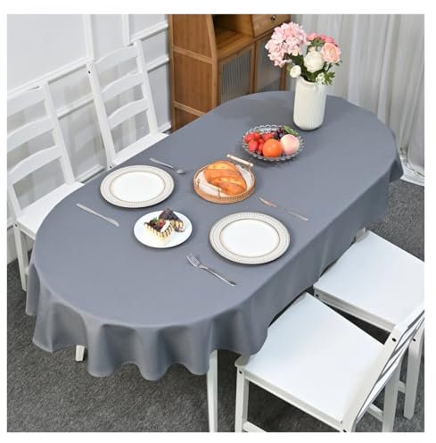 Luxuriöse dunkelgraue runde Tischdecke, 180 cm, waschbar, Polyester, für Hochzeit, Esszimmer, Bankett, Party, Dekoration, Picknickdecke, elegante Tischdekoration
