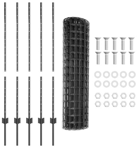 vidaXL Stängsel med stolpe Grå 1,2 x 10 m Stål och PVC, Justerbar utomhusavskiljare, modern trädgårdsgrind, hållbar avdelare, mångsidig privacypartition för bakgårdar