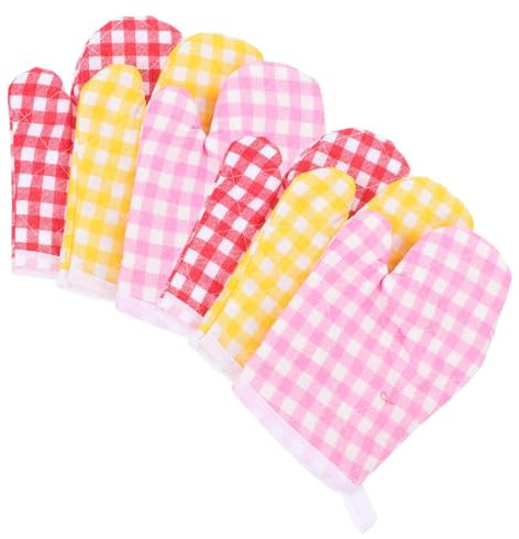 MAGICLULU 3pairs Heat-resist Boys and Girls Oven Mitts Thermal Kitchen Gloves Decorative Oven Gloves for Cooking Boys and Girls
