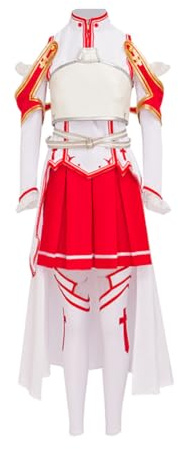 Jilijia Asuna Costume da cosplay anime Yuuki Asuna Uniforme, set completo di giochi anime, tuta da combattimento per adulti e donne Halloween