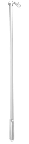 POPETPOP Tringle à rideau aluminium 65,5 cm – tige de traction manuelle push-pull pour ouverture/fermeture sans effort, poignée ergonomique avec anneau, compatible rails & stores, pour maison ou burea
