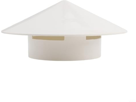 Copertura per la ventilazione del tetto in PVC con cappuccio rotondo per camino e tubi di sfiato da 75 mm a 160 mm, progettata per bloccare l'ingresso di pioggia e detriti (75 mm)