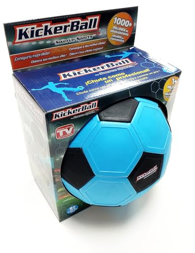 Kickerball bollen med effekt som markerar en böjd bana när du slår