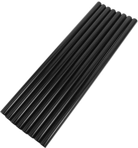 HOODANCOS Tubo Redondo de Hierro Negro para Perchero y Zapatero 16 MM Diámetro 40 CM Largo 8 Piezas Accesorio Desmontable para Montaje de Armario Portátil Soporte Resistente para