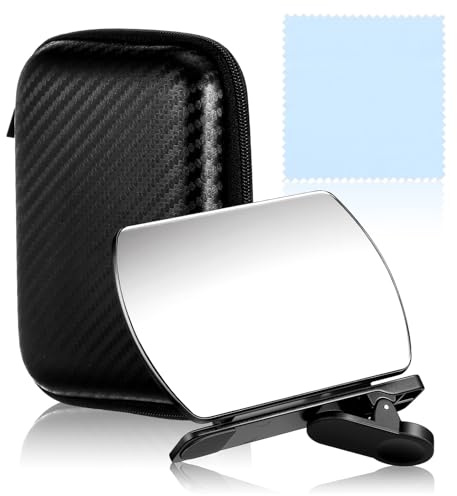 MOBUTOFU Kit Clip per Specchio Riflettente Smartphone con Angolo Regolabile, Accessori per Selfie con Telefono, Custodia e Borsa per Fotocamera Mobile, per Viaggi ed Eventi