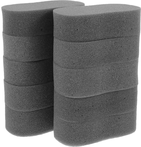 Luxshiny 10 Pièces Plumeaux de Cou en Éponge Noire pour Coiffure, Doux Peau Prise Confortable, pour Rasage et Coupe de Cheveux en Salon Professionnel