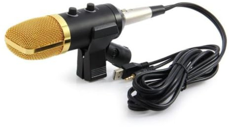 KOCKSHION Microfono Condensatore USB F100tl con Knob Regolabile per e Pickup Cardioide in Metallo, per Registrazioni Private a Casa