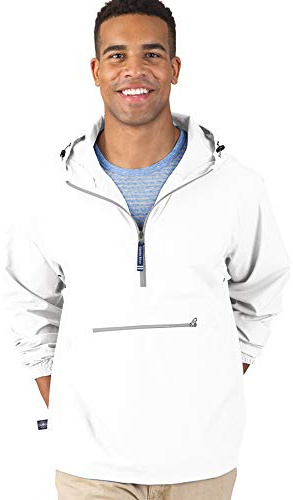 Charles River Apparel Unisex Color Pack-N-Go Pullover, Men's & Women's Anorak, White, Small