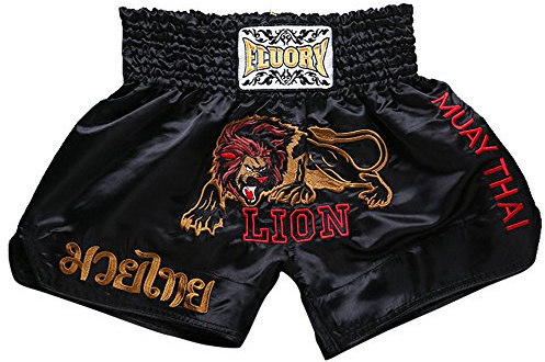 FLUORY Muay Thai, Pantaloncini da Boxe di Alta qualità, Pantaloncini da Boxe tailandesi, Pantaloncini MMA Kick Boxing, per Donna, Uomo, Bambino, Competizione di Allenamento di Combattimento.