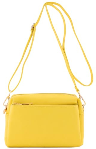 FashionPuzzle Petit sac à bandoulière triple fermeture éclair