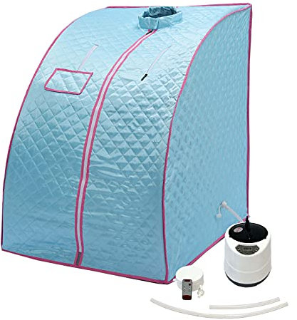 KOVFBRO Tienda de Sauna Sauna portátil en casa Sauna Sauna de Vapor residencial Personal 220V 4L 2000W (1,5 años de garantía) Azul