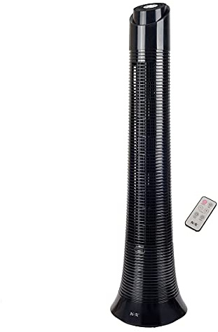 NSA Ventilateur colonne avec télécommande, noir TFDC-60-RC/bk