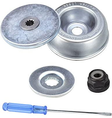 YPLonon 5 Stück Gartenmaschine Rasenmäher Stihl Klingenadapter Kit Kragen Mutter Blade Adapter Anlaufscheiben Satz Wartung Schraubendreher für Stihl Saitentrimmer Bürstenschneider Freischneider
