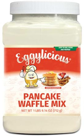 Eggylicious Pancake/Waffle Mix – Made w/Premium Ingredients – Classic Recipe – Delicious Breakfast – Loved by Kids & Adults – Free of Preservatives or Colorants – 1.57 lbs