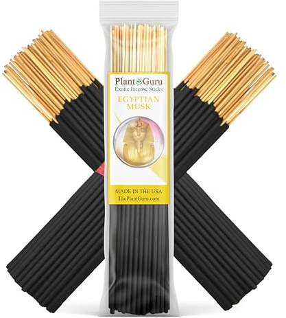 Egyptian Musk Exotic Incense Sticks 7 Inch - Bulk 1 Bundle 85 to 100 Sticks - Natural 7 Long Lasting Aroma that Burns for 30 to 45 Minutes.